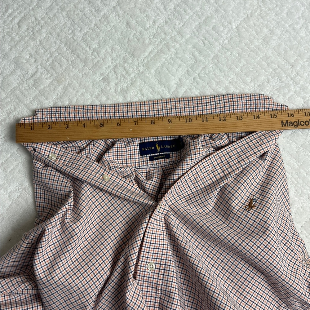 Ralph Lauren custom fit blue orange and white plaid button down shirt S - Picture 13 of 13